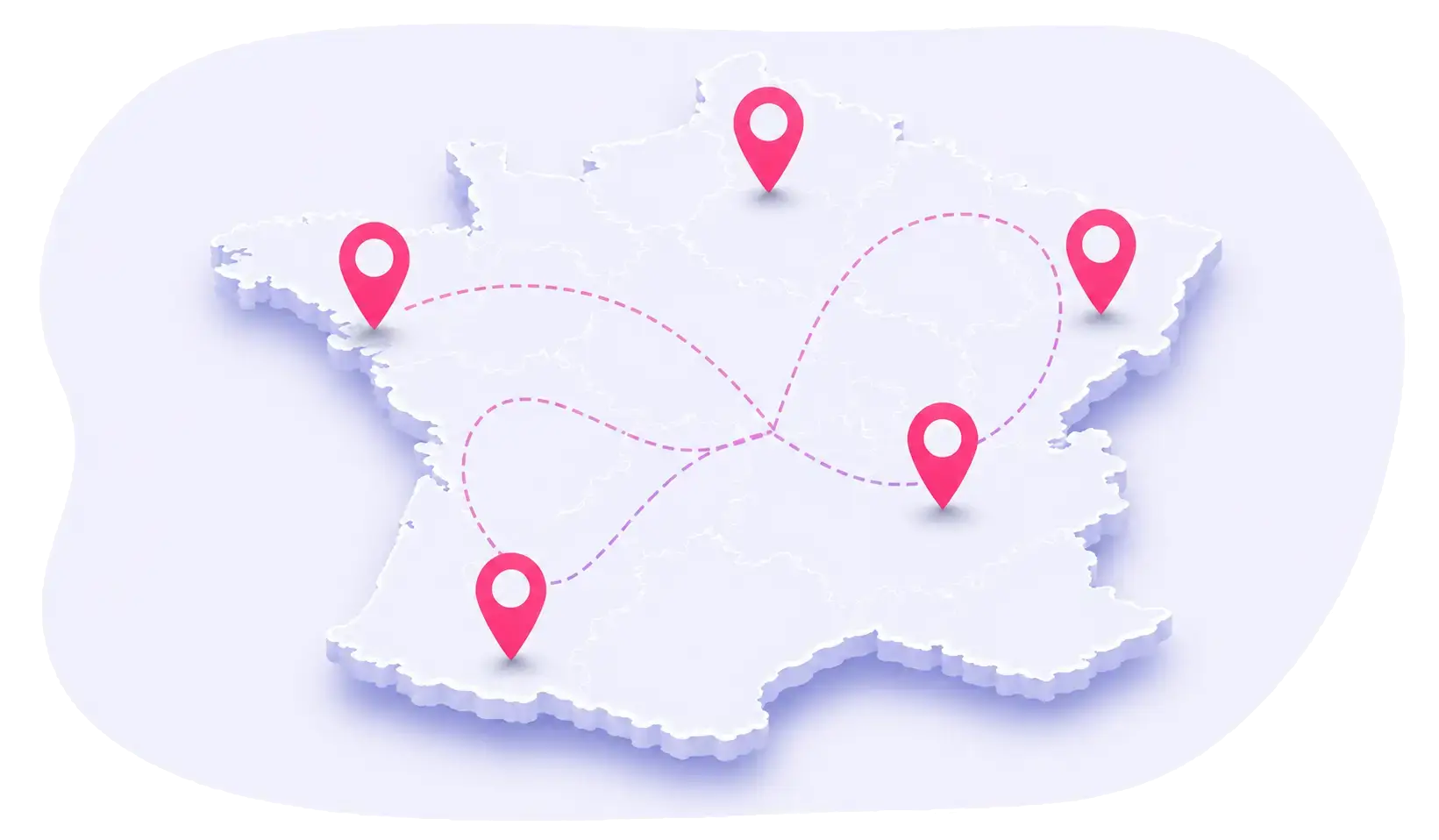 Retailers map illustration